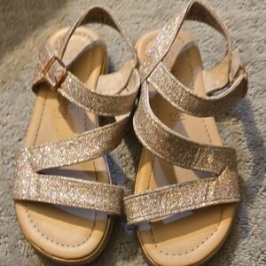 Gold Glittery Kids Sandals